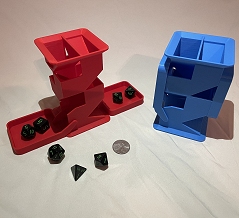 Angular Dice Tower w/Trays